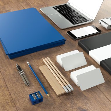 Mockup iş şablonu. Yüksek çözünürlük.