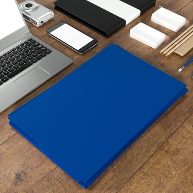 Mockup iş şablonu. Yüksek çözünürlük.
