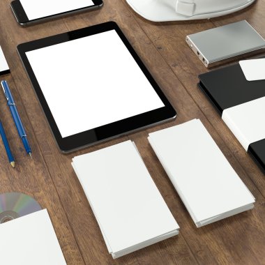 Mockup iş şablonu. Yüksek çözünürlük.