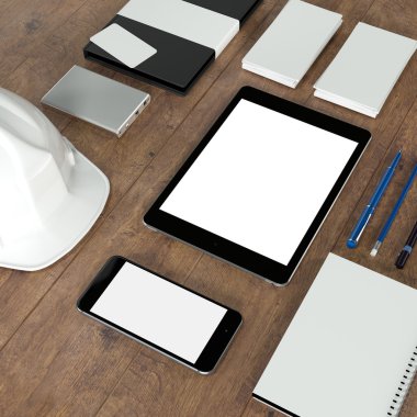 Mockup iş şablonu. Yüksek çözünürlük.