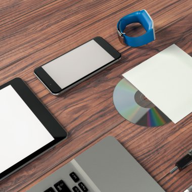 Mockup iş şablonu. Yüksek çözünürlük.