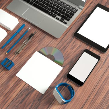 Mockup iş şablonu. Yüksek çözünürlük.