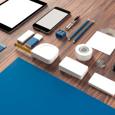 Mockup iş şablonu. Yüksek çözünürlük.