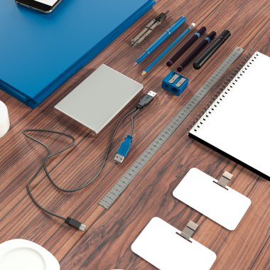 Mockup iş şablonu. Yüksek çözünürlük.
