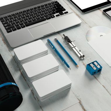 Mockup iş şablonu. Yüksek çözünürlük.