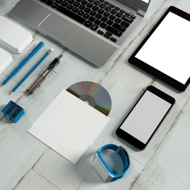 Mockup iş şablonu. Yüksek çözünürlük.