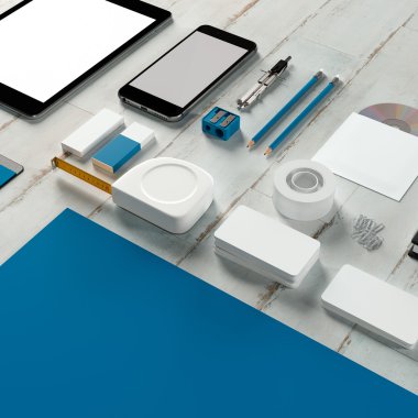 Mockup iş şablonu. Yüksek çözünürlük.