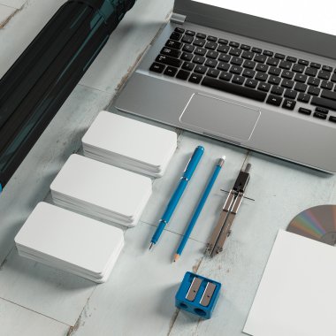 Mockup iş şablonu. Yüksek çözünürlük.
