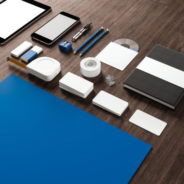 Mockup iş şablonu. Yüksek çözünürlük.