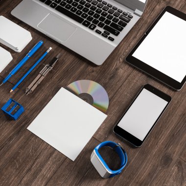 Mockup iş şablonu. Yüksek çözünürlük.