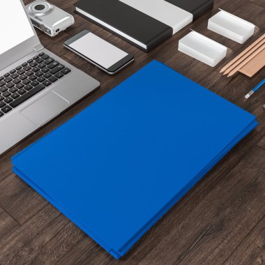 Mockup iş şablonu. Yüksek çözünürlük.