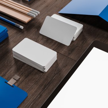 Mockup iş şablonu. Yüksek çözünürlük.