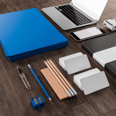 Mockup iş şablonu. Yüksek çözünürlük.