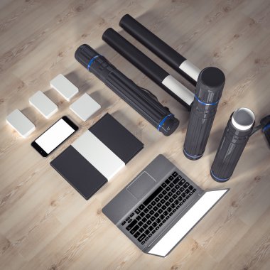 Mockup iş şablonu. Yüksek çözünürlük.