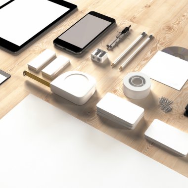 Mockup iş şablonu. Yüksek çözünürlük.