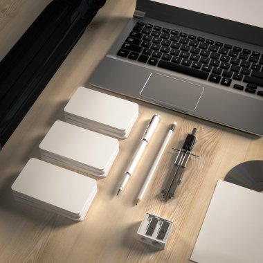 Mockup iş şablonu. Yüksek çözünürlük.