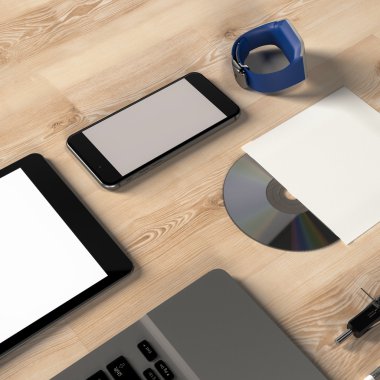 Mockup iş şablonu. Yüksek çözünürlük.