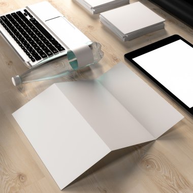 Mockup iş şablonu. Yüksek çözünürlük.