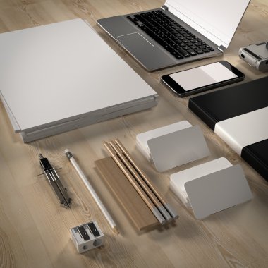 Mockup iş şablonu. Yüksek çözünürlük.