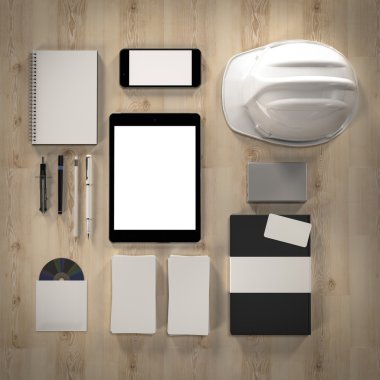Mockup iş şablonu. Yüksek çözünürlük.