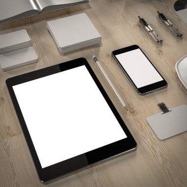 Mockup iş şablonu. Yüksek çözünürlük.