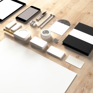 Mockup iş şablonu. Yüksek çözünürlük.