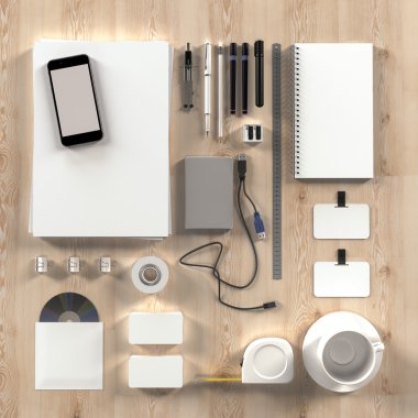 Mockup iş şablonu. Yüksek çözünürlük.
