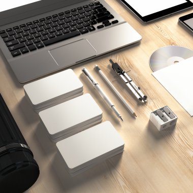 Mockup iş şablonu. Yüksek çözünürlük.