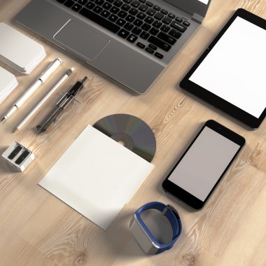 Mockup iş şablonu. Yüksek çözünürlük.