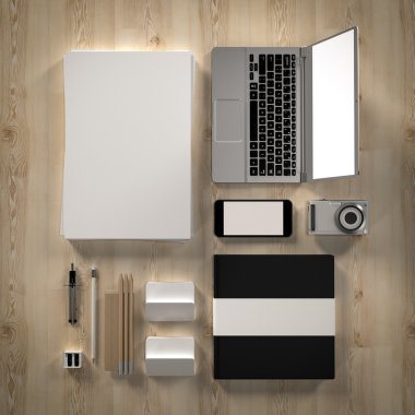 Mockup iş şablonu. Yüksek çözünürlük.