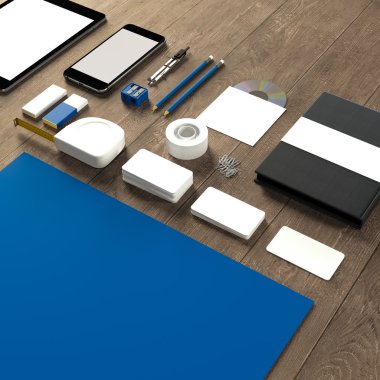 Mockup iş şablonu. Yüksek çözünürlük.
