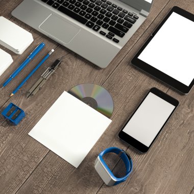 Mockup iş şablonu. Yüksek çözünürlük.