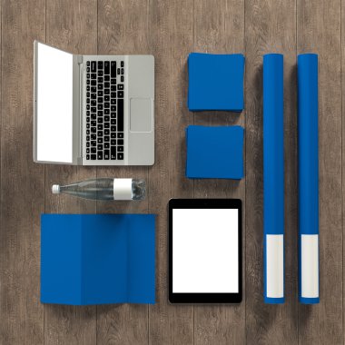 Mockup iş şablonu. Yüksek çözünürlük.