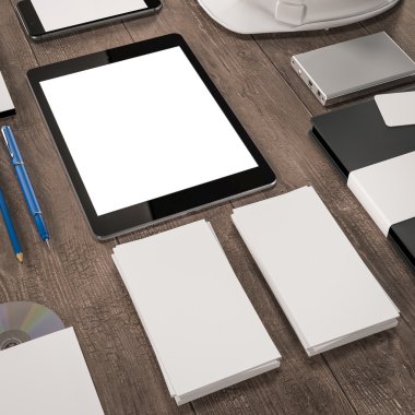 Mockup iş şablonu. Yüksek çözünürlük.