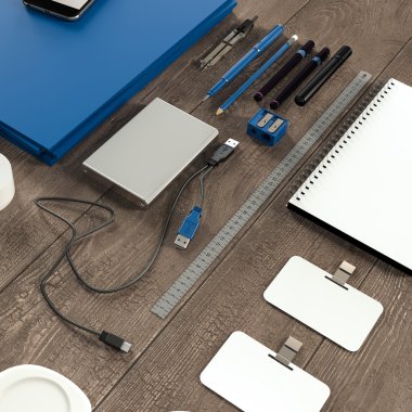 Mockup iş şablonu. Yüksek çözünürlük.