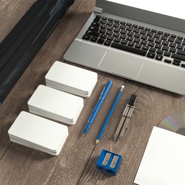 Mockup iş şablonu. Yüksek çözünürlük.