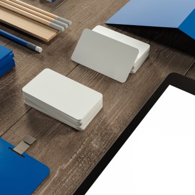 Mockup iş şablonu. Yüksek çözünürlük.