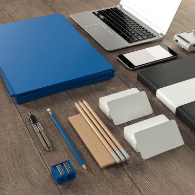 Mockup iş şablonu. Yüksek çözünürlük.