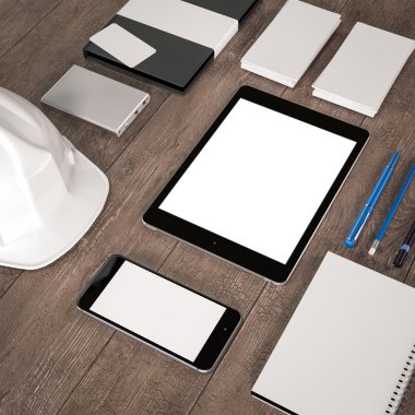 Mockup iş şablonu. Yüksek çözünürlük.