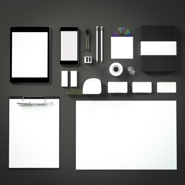 Mockup iş şablonu. Yüksek çözünürlük.