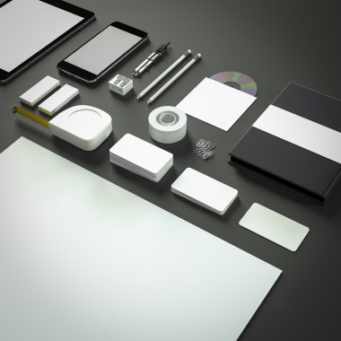 Mockup iş şablonu. Yüksek çözünürlük.