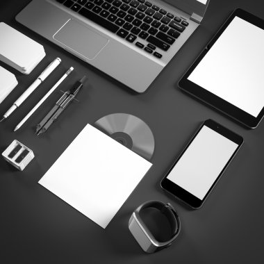 Mockup iş şablonu. Yüksek çözünürlük.