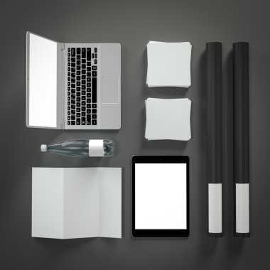 Mockup iş şablonu. Yüksek çözünürlük.