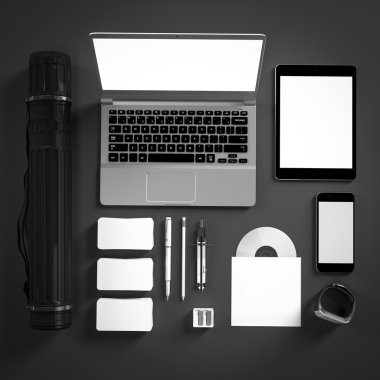 Mockup iş şablonu. Yüksek çözünürlük.