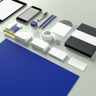 Mockup iş şablonu. Yüksek çözünürlük.