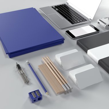 Mockup iş şablonu. Yüksek çözünürlük.