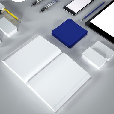Mockup iş şablonu. Yüksek çözünürlük.