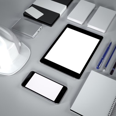 Mockup iş şablonu. Yüksek çözünürlük.