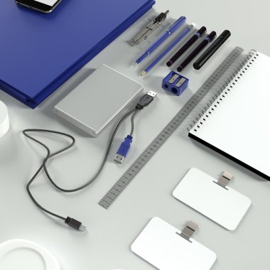 Mockup iş şablonu. Yüksek çözünürlük.