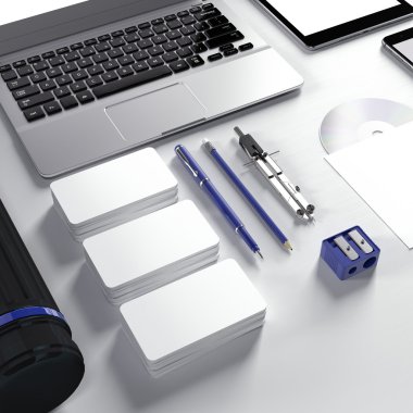 Mockup iş şablonu. Yüksek çözünürlük.